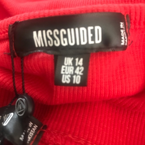 ❌ SOLD ❌ Missguided-NEW-Recycled Rib Red Cardigan & Midi Skirt Set Size 10 - Picture 4 of 15
